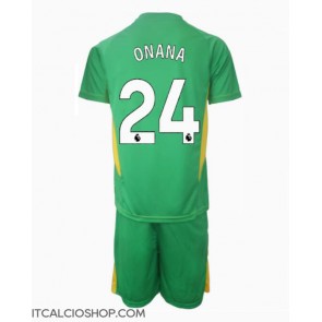 Manchester United Andre Onana #24 Portiere Terza Maglia Bambino 2024-25 Manica Corta (+ Pantaloni corti)